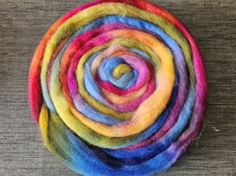 Corriedale tops  nr 5 Håndfarvet 100 gr