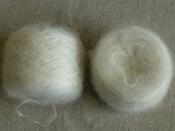 Mohair-silke garn hvid