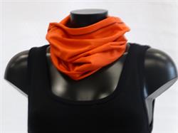 Halsrør i øko uld og silke.Unisex Brændt orange
