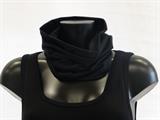 Halsrør i øko uld og silke. Unisex sort