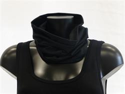 Halsrør i øko uld og silke. Unisex sort